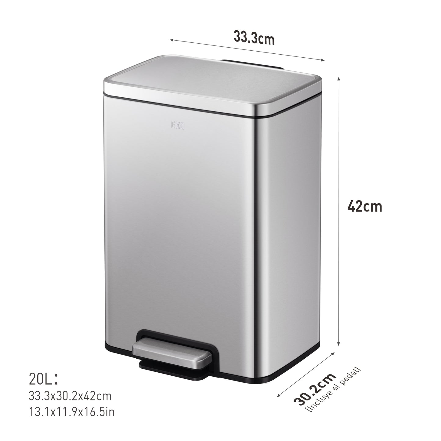 EKO - Madison - Cubo Pedal 20 L
