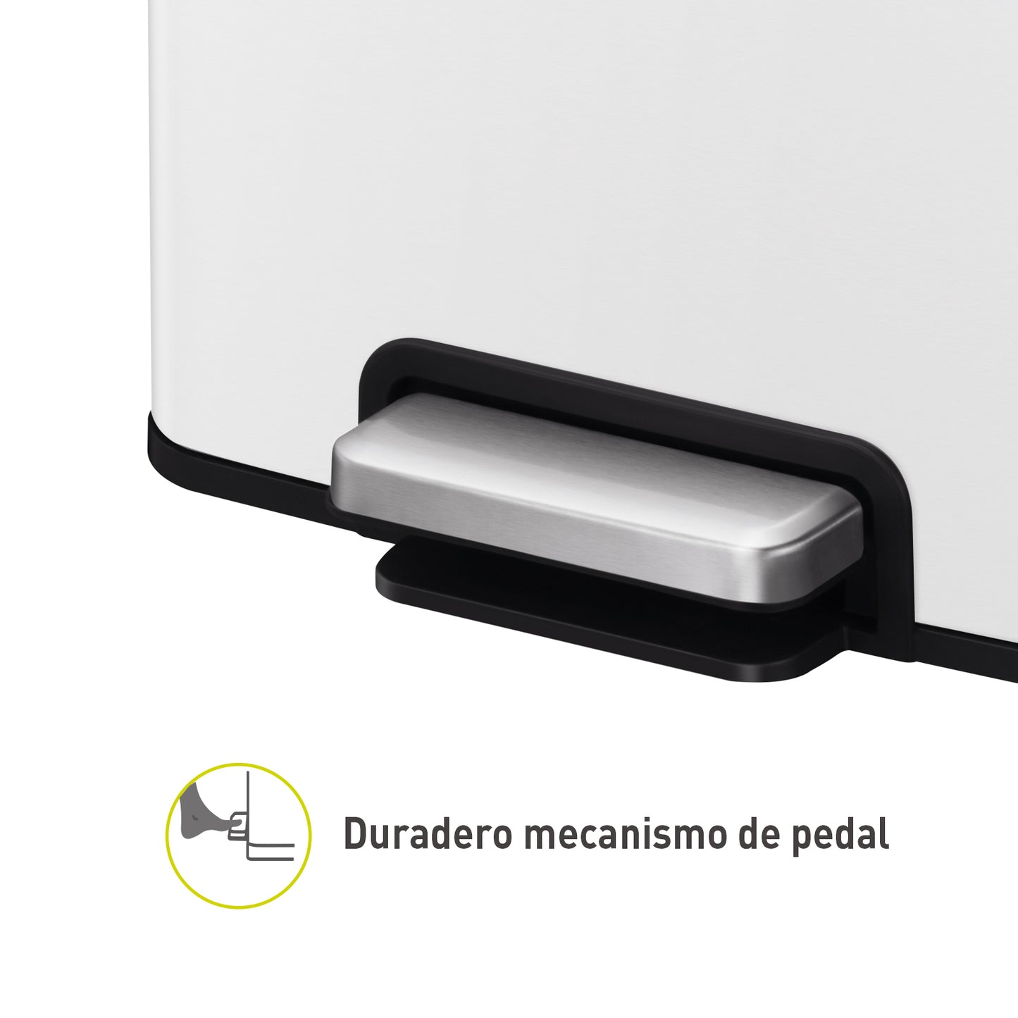 EKO - Madison - Cubo Pedal 50 L Blanco