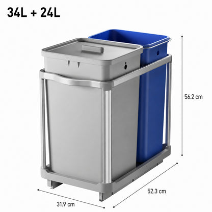 EKO - Extraíble - Cubo 34 L + 24 L