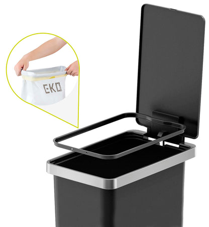 EKO - Hana - Cubo Pedal 10 L Negro