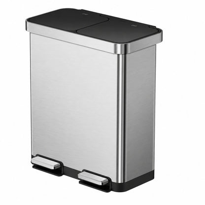 EKO - Hana - Cubo de Basura para Reciclaje con Pedal 40 L + 28 L