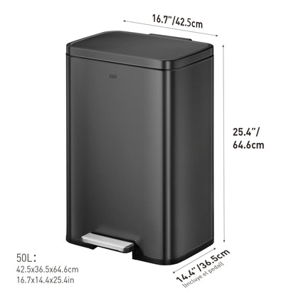 EKO - Madison - Cubo Pedal  50 L Negro