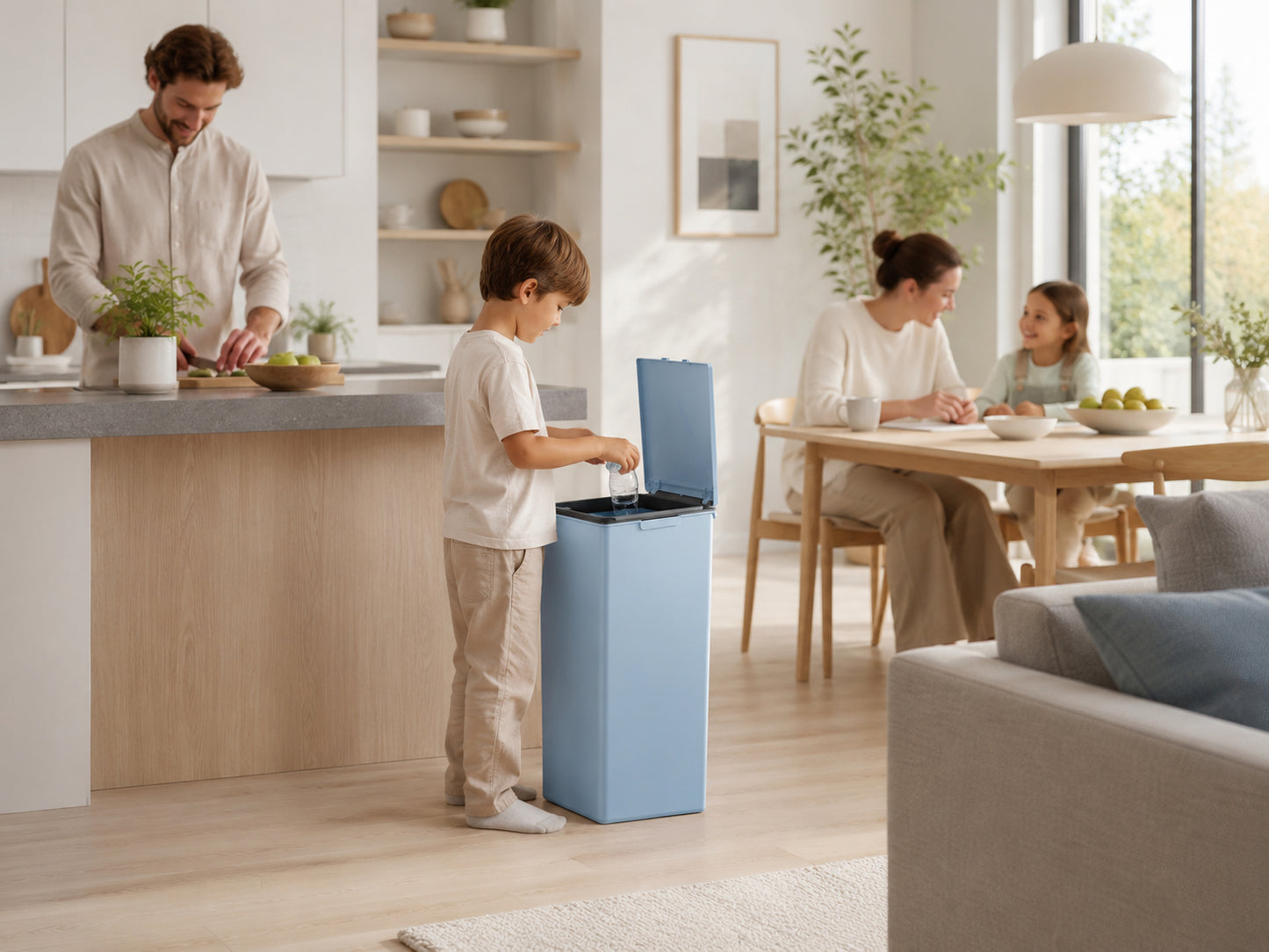EKO - Morandi - Cubo Sensor 30 L Azul