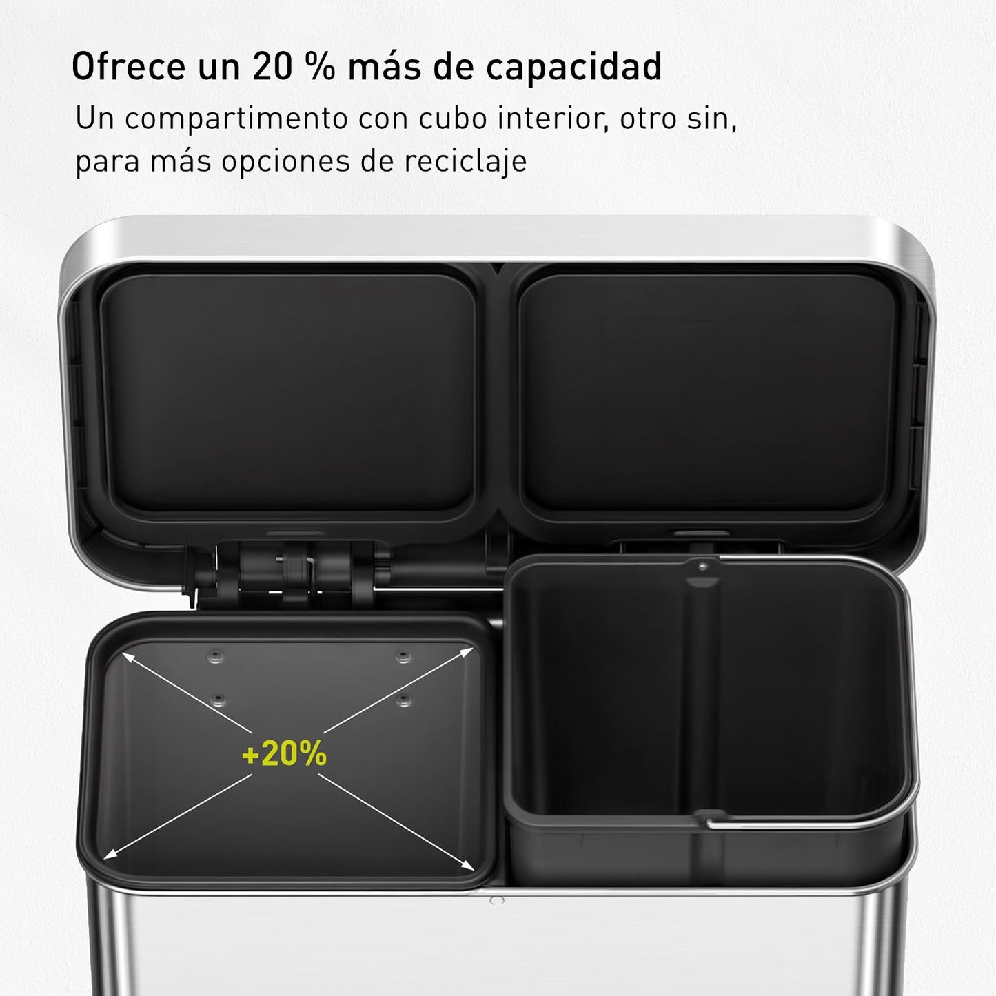 EKO - Hana - Cubo Pedal 40 L + 28 L