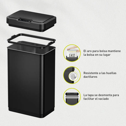 EKO - Mirage - Cubo Sensor 50 L Negro