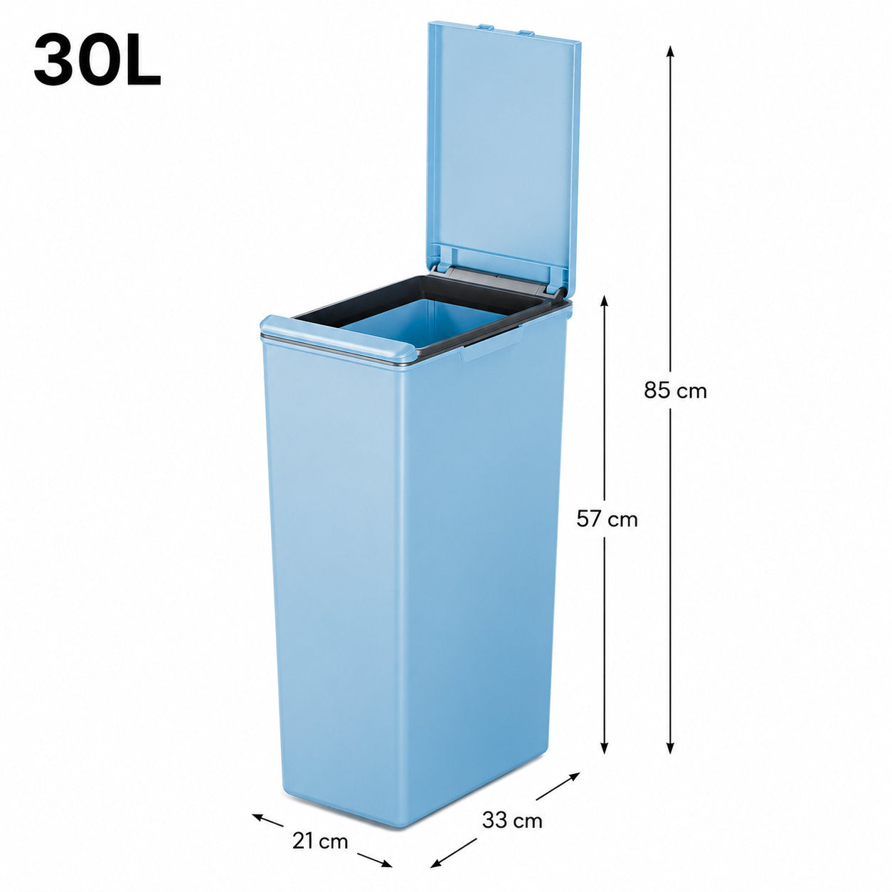 EKO - Morandi - Cubo Apertura Táctil 30 L Azul