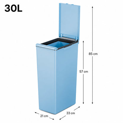 EKO - Morandi - Cubo Apertura Táctil 30 L Azul