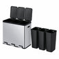 EKO - Essential - Cubo de Basura para Reciclaje con Pedal 20 L + 20 L + 20 L