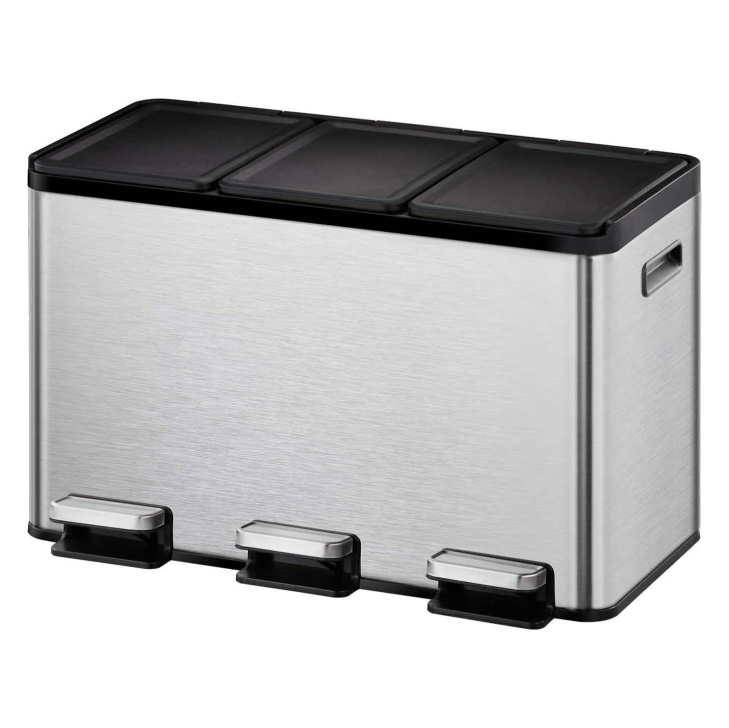 EKO - Essential - Cubo de Basura para Reciclaje con Pedal 10 L + 10 L + 10 L