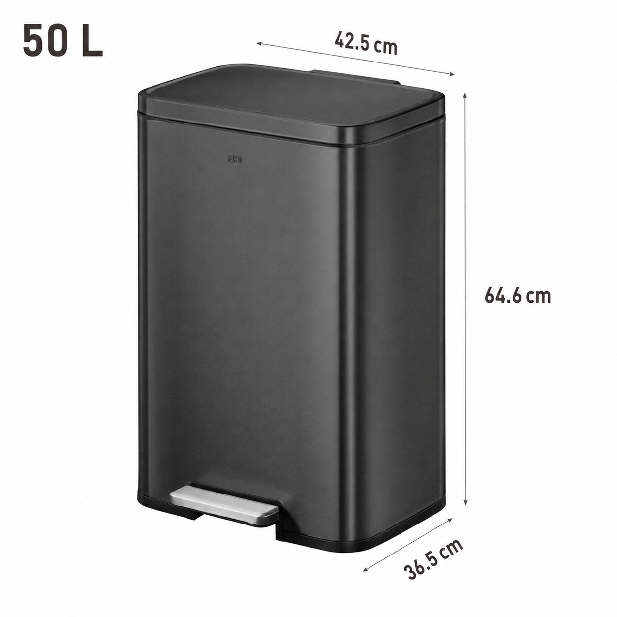 EKO - Madison - Cubo Pedal 50 L Negro